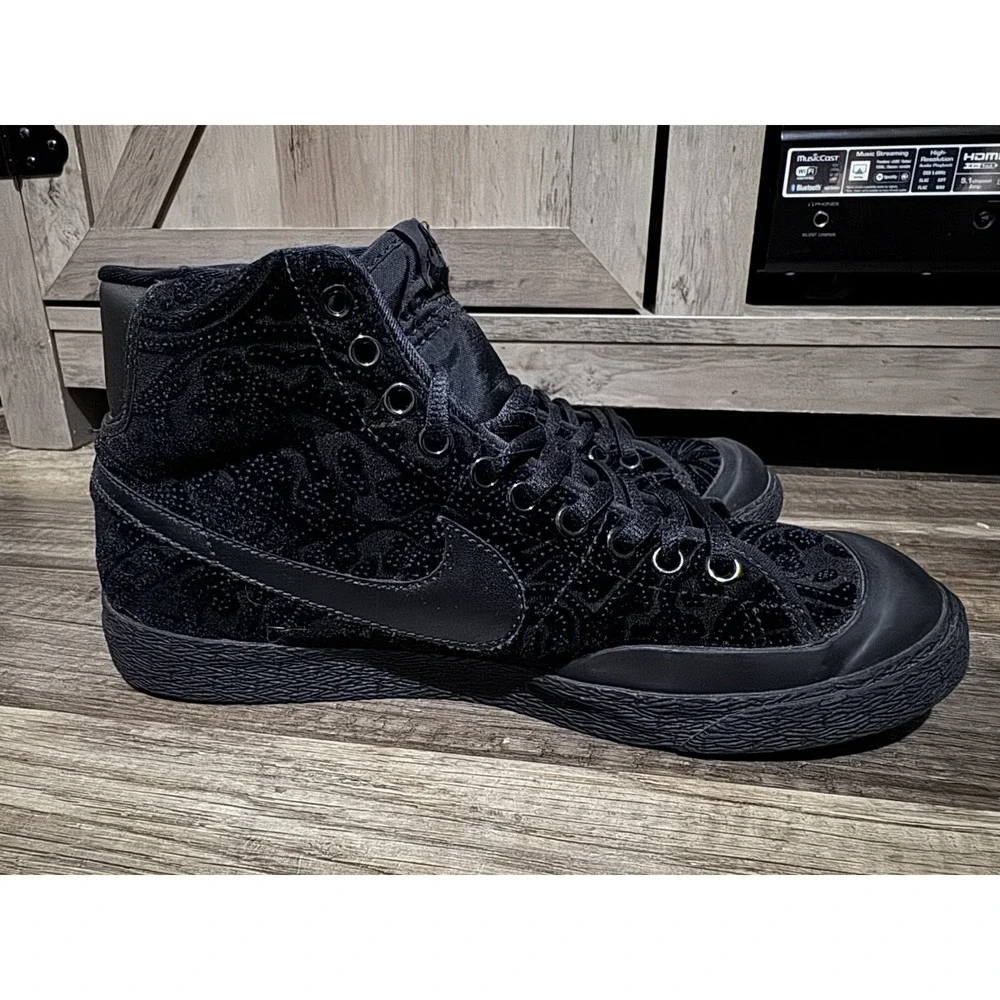 Nike‎ All Court Hi-Top 316482-001 Women's Size 9 Black Rare Shoes Sneakers Suede